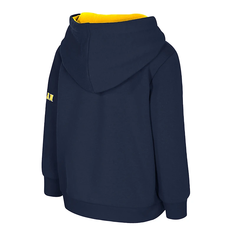 Sweat à capuche en molleton volumineux avec grand logo bleu marine Colosseum Michigan Wolverines pour tout-petit