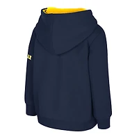 Sweat à capuche en molleton volumineux avec grand logo bleu marine Colosseum Michigan Wolverines pour tout-petit