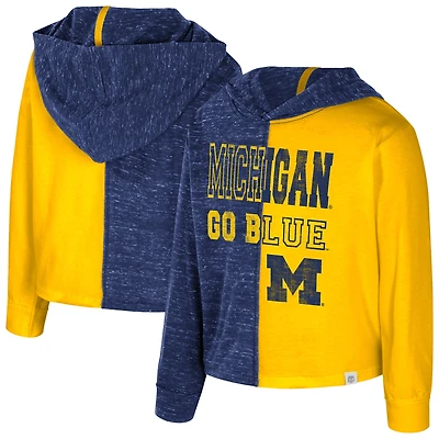 Toddler Colosseum Navy Michigan Wolverines Gals Knit Hoodie