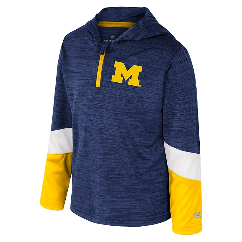Toddler Colosseum Navy Michigan Wolverines Rylos Quarter-Zip Windshirt