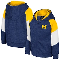 Sweat à capuche zippé bleu marine pour tout-petits, motif Michigan Wolverines Spirit Hollow