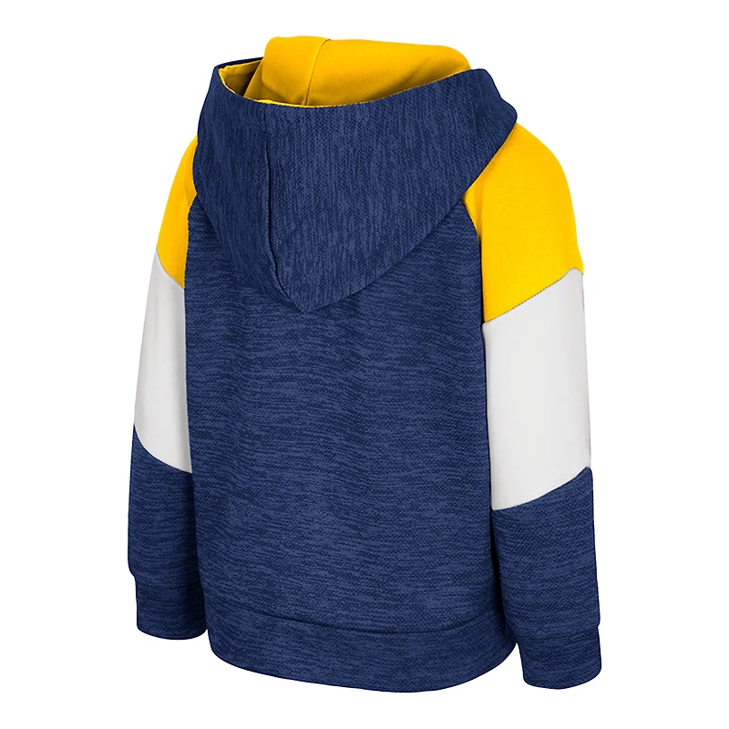 Sweat à capuche zippé bleu marine pour tout-petits, motif Michigan Wolverines Spirit Hollow