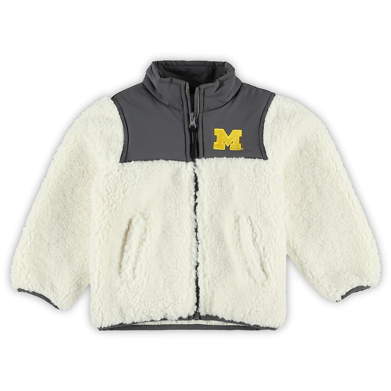 Toddler Garb  Charcoal Michigan Wolverines Teddy Sherpa Jacket