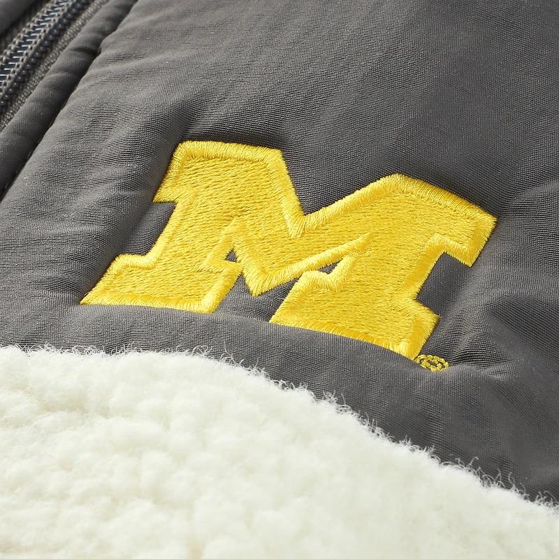 Toddler Garb  Charcoal Michigan Wolverines Teddy Sherpa Jacket