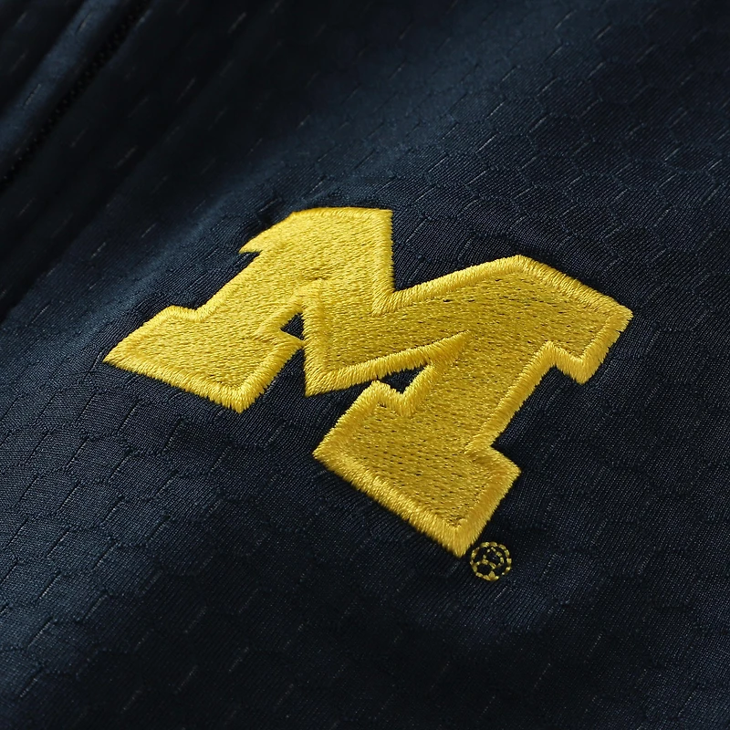 Haut performance à manches longues et fermeture éclair quart de tour pour enfant Garb Navy Michigan Wolverines Sterling