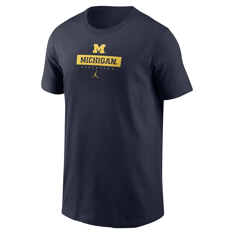 Toddler Jordan Brand Navy Michigan Wolverines Team Wordmark T-Shirt