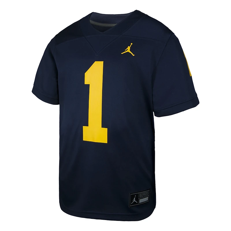 Toddler Jordan Brand #1 Navy Michigan Wolverines Untouchable Replica Game Jersey