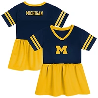 Robe en jersey bleu marine/maïs pour tout-petits Outerstuff Michigan Wolverines Stadium Lights Fashion