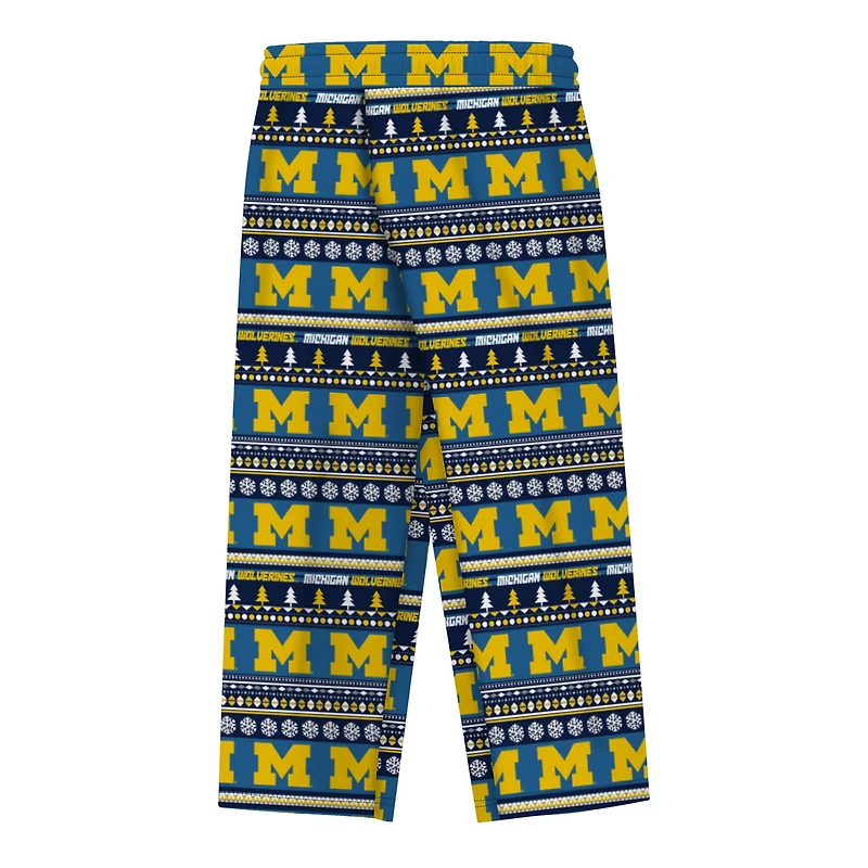 Toddler Outerstuff  Navy Michigan Wolverines Ugly Sweater Pajama Set