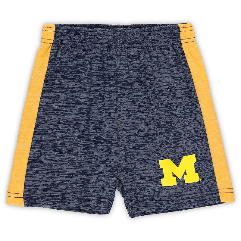 Toddler Wes & Willy  Maize Michigan Wolverines/Navy T-Shirt Shorts Set