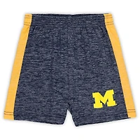 Toddler Wes & Willy  Maize Michigan Wolverines/Navy T-Shirt Shorts Set