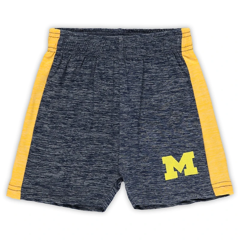 Toddler Wes & Willy Michigan Wolverines Cloudy Yarn T-Shirt Shorts Set