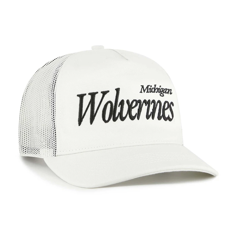 Unisex '47  Cream Michigan Wolverines Foundation Script Adjustable Trucker Hat