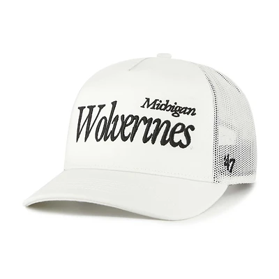Unisex '47  Cream Michigan Wolverines Foundation Script Adjustable Trucker Hat