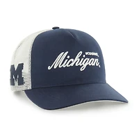 Casquette ajustable unisexe « 47 Navy Michigan Wolverines Contemporary Basics Foundation Trucker Hitch »