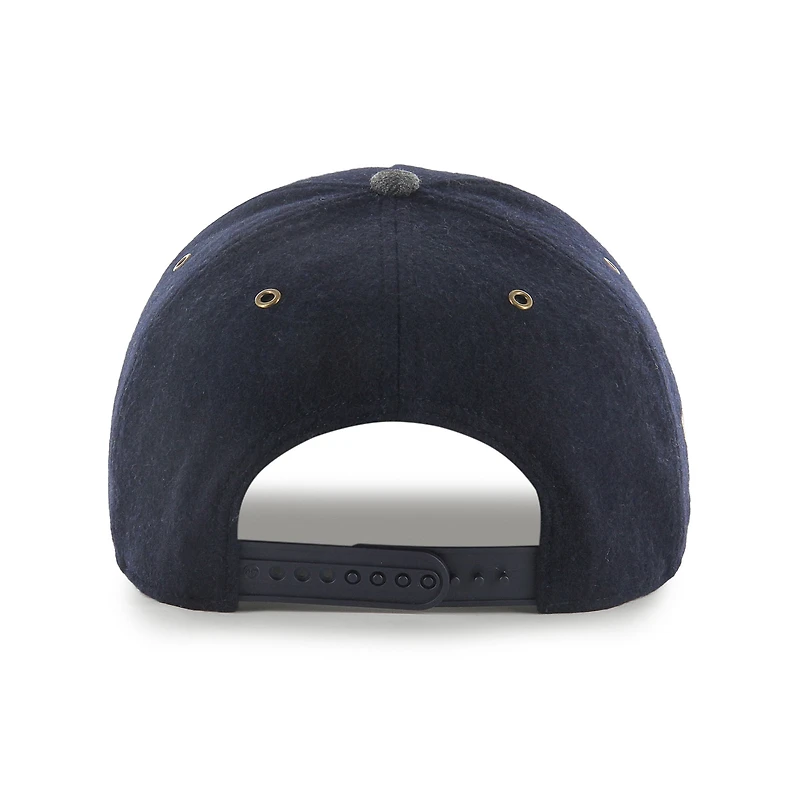 Unisex '47 Navy Michigan Wolverines Windowpane Plaid Collection Hitch Adjustable Hat
