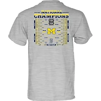 T-shirt unisexe bleu 84 gris Michigan Wolverines 2026, champion national de basketball masculin NCAA