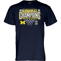 Unisex Blue 84  Navy Michigan Wolverines 2026 NCAA Men's Basketball National Champions Bracket T-Shirt