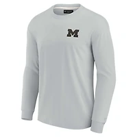 Unisex Fanatics Gray Michigan Wolverines Elements Super Soft Long Sleeve T-Shirt