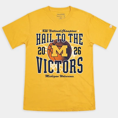 Unisex Homefield  Maize Michigan Wolverines 2026 NCAA Men's Basketball National Champions Local T-Shirt