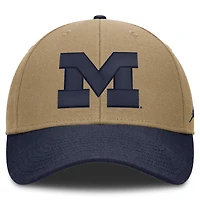 Unisex Jordan Brand Beige/Navy Michigan Wolverines Primetime Rise Dri-FIT Adjustable Hat