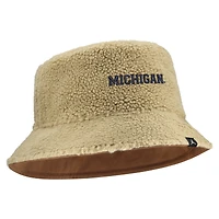Unisex Jordan Brand  Beige/Tan Michigan Wolverines Campus Prep Script Reversible Bucket Hat