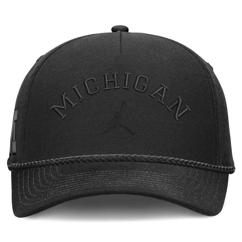Casquette unisexe Jordan Brand Tan Michigan Wolverines Campus Prep à taille haute et 5 panneaux ajustables
