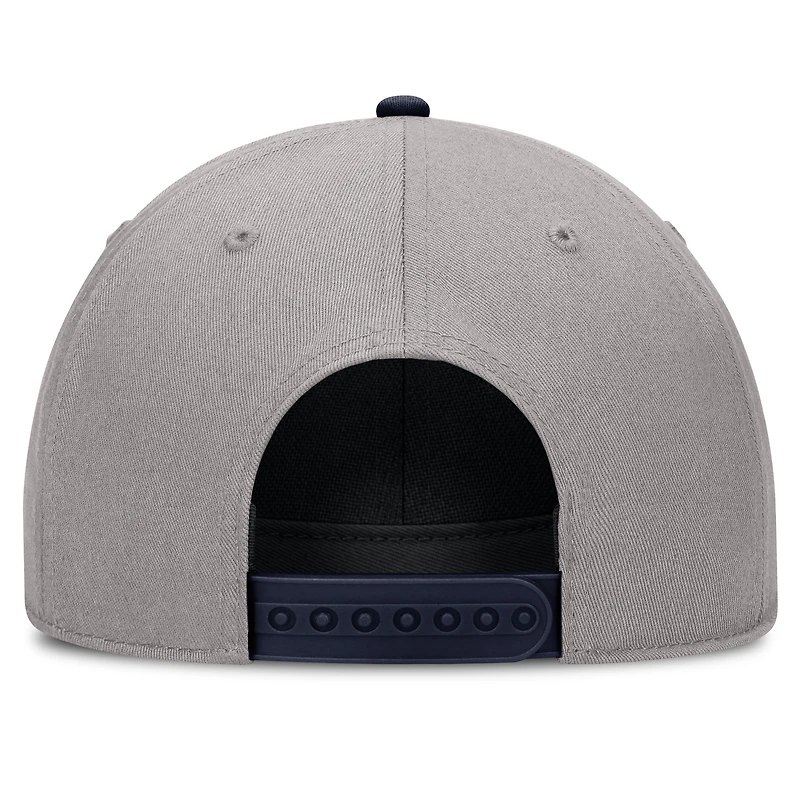 Casquette unisexe Jordan Brand grise Michigan Wolverines Primetime Rise Rope ajustable