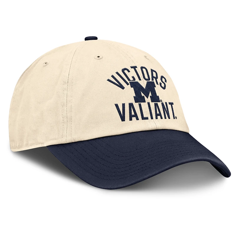 Unisex Jordan Brand Natural Michigan Wolverines 2026 Primetime Natural 2-Tone Club Adjustable Hat