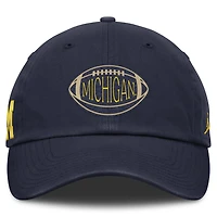 Casquette unisexe ajustable Jordan Brand bleu marine Michigan Wolverines Campus Prep Football Club