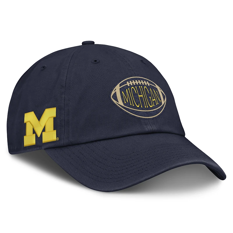 Unisex Jordan Brand Navy Michigan Wolverines Campus Prep Football Club Adjustable Hat