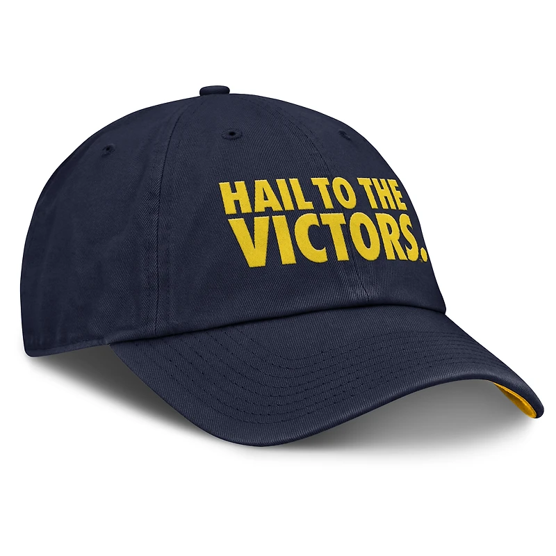 Unisex Jordan Brand Navy Michigan Wolverines Primetime Chant Club Adjustable Hat