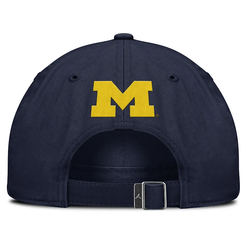 Unisex Jordan Brand Navy Michigan Wolverines Primetime Chant Club Adjustable Hat