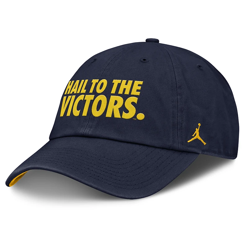 Unisex Jordan Brand Navy Michigan Wolverines Primetime Chant Club Adjustable Hat