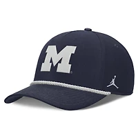 Unisex Jordan Brand Navy Michigan Wolverines Rope Rise Adjustable Hat