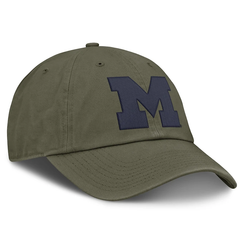 Unisex Jordan Brand Olive Michigan Wolverines Primetime Club Adjustable Hat