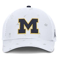 Unisex Jordan Brand  White Michigan Wolverines Country Club Golfin' Rise Trucker Adjustable Hat