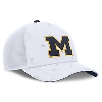 Unisex Jordan Brand  White Michigan Wolverines Country Club Golfin' Rise Trucker Adjustable Hat