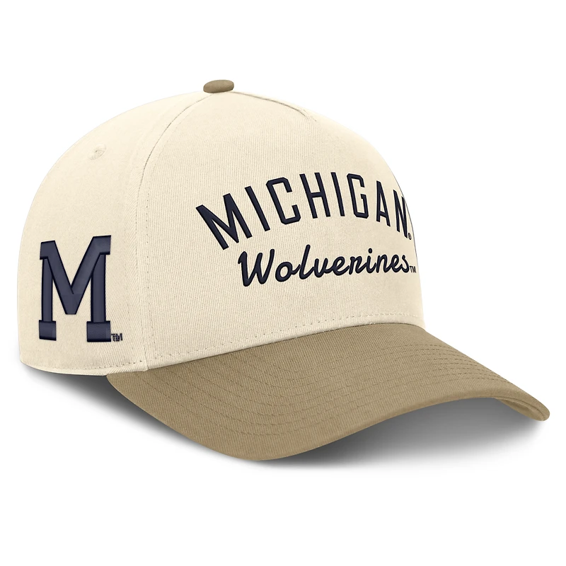 Unisex Nike  Natural/Beige Michigan Wolverines Legacy Rise Adjustable Hat
