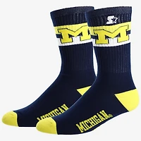 Unisex Starter  Michigan Wolverines Team Color Two-Stripe Crew Socks