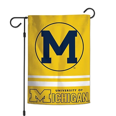 Drapeau de jardin double face WinCraft Michigan Wolverines 12'' x 18'' College Vault