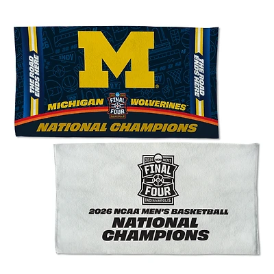 WinCraft Michigan Wolverines 2026 NCAA Men's Basketball National Champions 22" x 42" Double-Sided Locker Room Celebration Towel