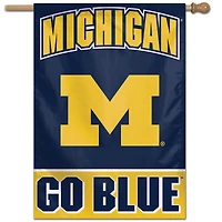 WinCraft Michigan Wolverines 28 "x 40" Wordmark Bannière verticale simple face