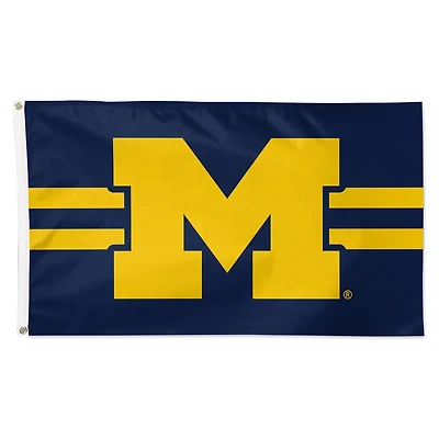 WinCraft Michigan Wolverines 3' x 5' Horizontal Stripe Deluxe Single-Sided Flag