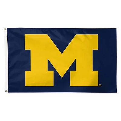 Drapeau simple face WinCraft Michigan Wolverines 3' x 5' avec logo principal