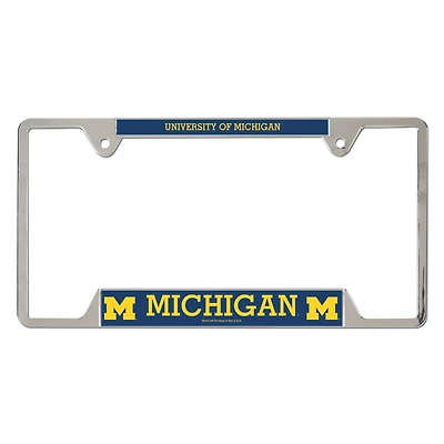 WinCraft  Michigan Wolverines Chrome Plated Metal License Plate Frame