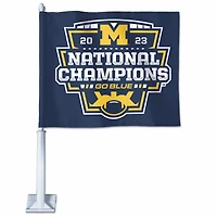 WinCraft Michigan Wolverines College Football Playoff 2023 Champions nationaux 11,75" x 14" Drapeau de voiture double face