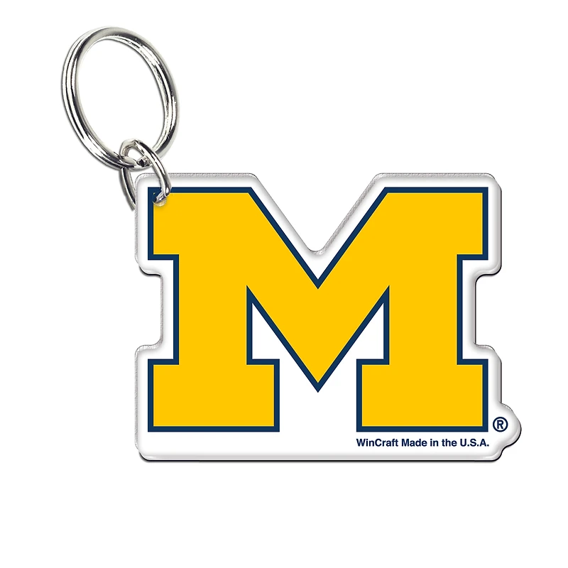 Porte-clés WinCraft Michigan Wolverines en acrylique de qualité supérieure