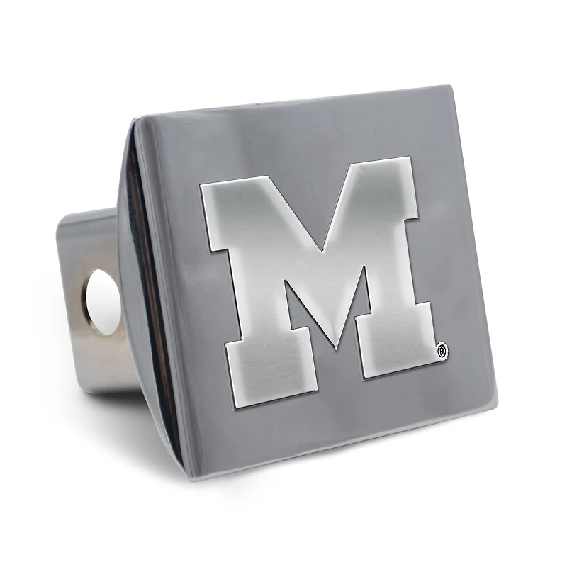 WinCraft Michigan Wolverines Premium Metal Chrome Hitch Cover