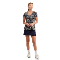 Women's Smith & Quinn Navy Michigan Wolverines Blake Floral V-Neck Top